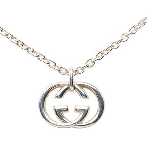 Pre-Loved Gucci Sterling Silver Interlocking G Pendant Necklace